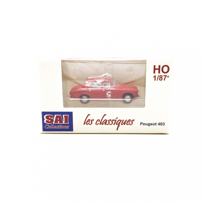 Peugeot 403 Sapeurs Pompiers "18" 1959-HO 1/87-SAI 6221