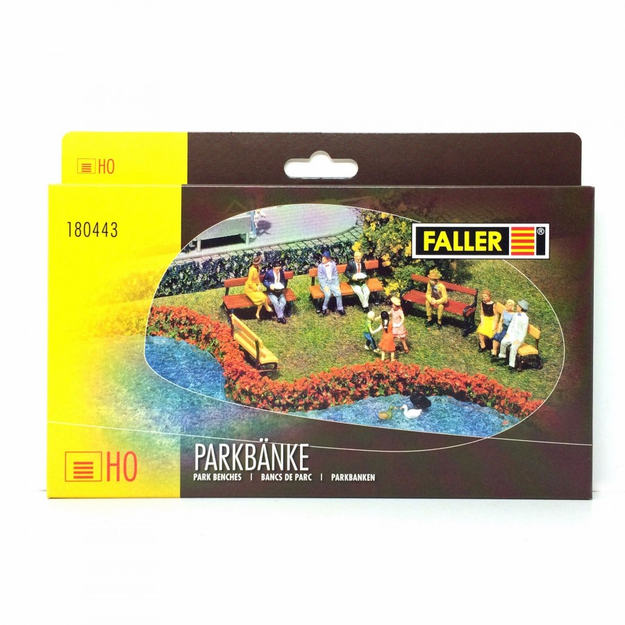 Set 12 bancs de jardin-HO-1/87-FALLER 180443