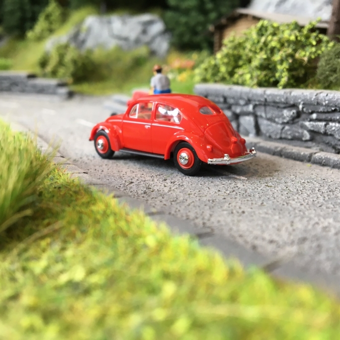 Volkswagen Coccinelle Split 1952 Rouge-HO 1/87-BUSCH 52901