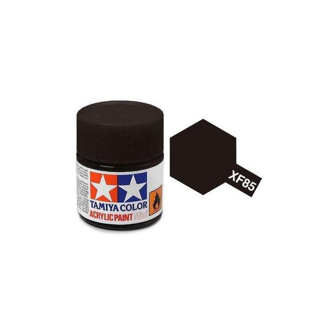 Noir Caoutchouc / Gomme / Pneu mat pot de 10ml-TAMIYA XF85