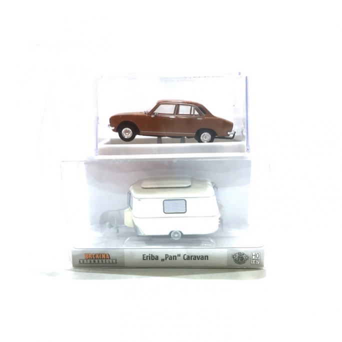 Peugeot 504 + Caravane Eriba-HO 1/87-SAI 2089.2