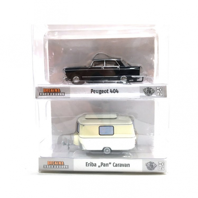 Peugeot 404 + Caravane Eriba-HO 1/87-SAI 2339