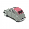 Citroën 2 CV AZLP 1958 grise, capote grenat ouverte -HO 1/87-SAI 6012