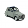 Citroën 2 CV AZLP 1958 grise, capote bleu foncé ouverte -HO 1/87-SAI 6011