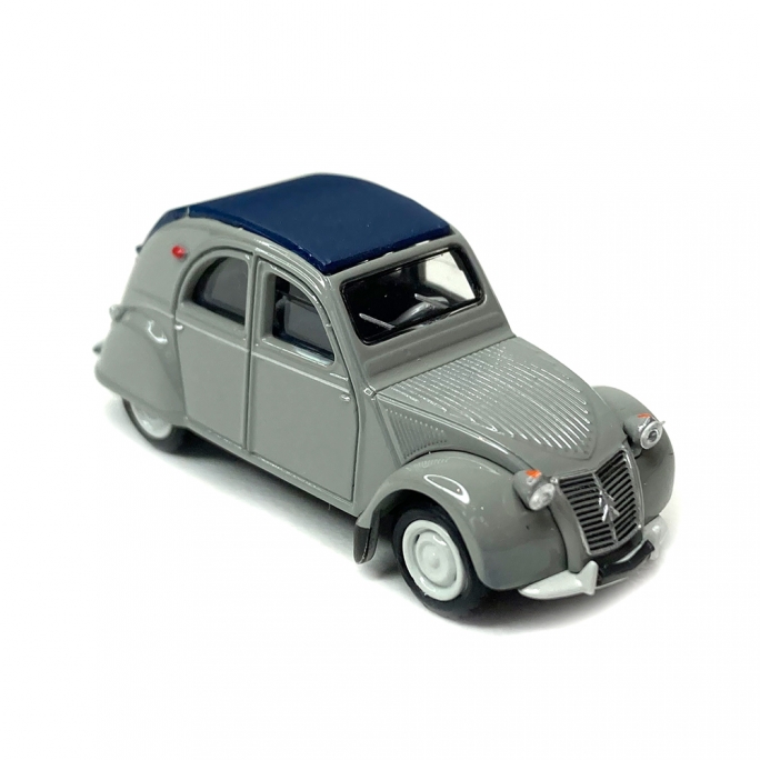 Citroën 2 CV AZLP 1958 grise, capote bleu foncé fermée -HO 1/87-SAI 6001