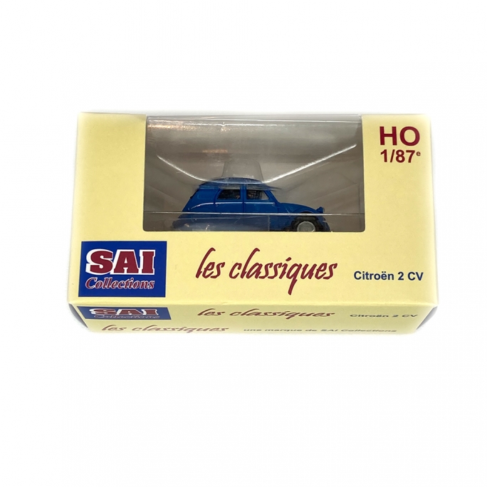 Citroën 2 CV AZLP 1958 bleu glacier, capote bleu foncé fermée -HO 1/87-SAI 6003