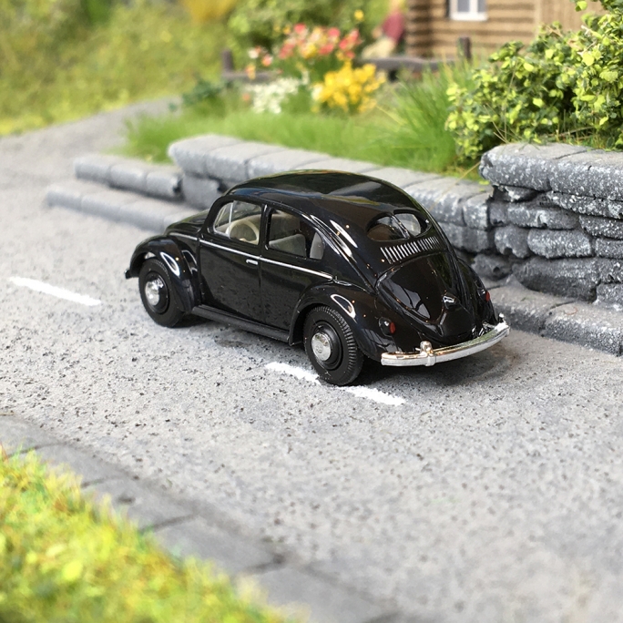 Volkswagen Coccinelle Split 1952 Noire-HO 1/87-BUSCH 52902