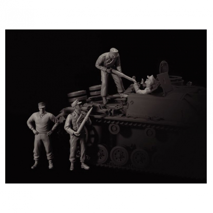 4 figurines équipage de Sturmgeschütz - 1/35 - DRAGON 6192