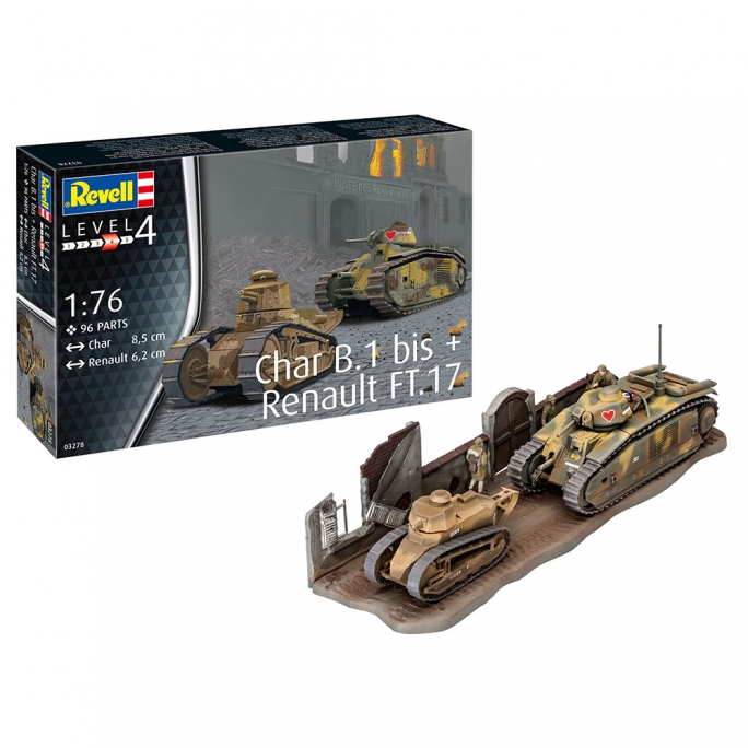 Char B1 bis Renault FT.17  - 1/76 - REVELL 3278