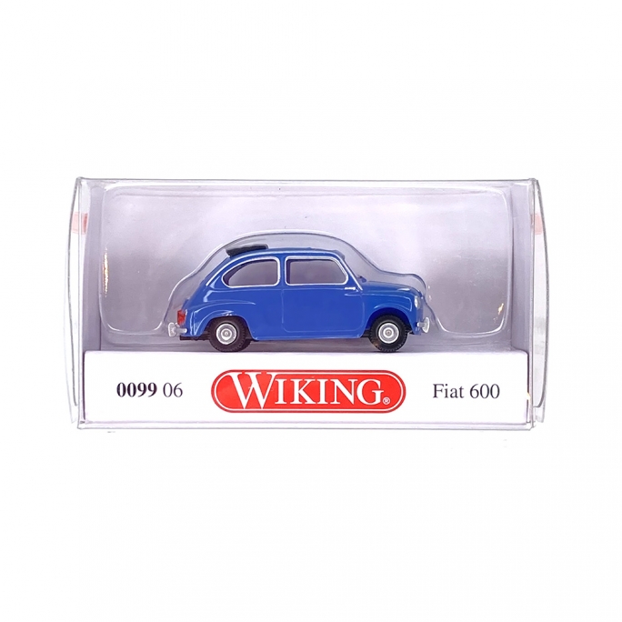 Fiat 600 découvrable Bleue - WIKING 9906 - HO 1/87