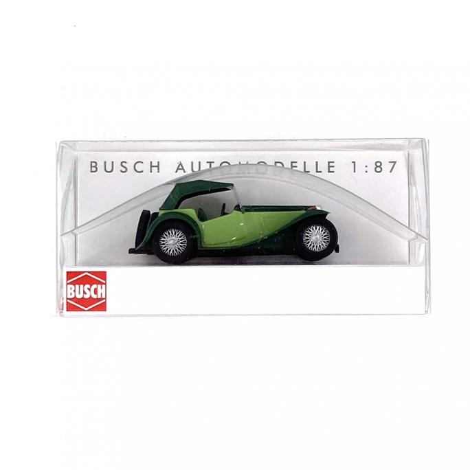 MG Midget TC Cabriolet Verte - BUSCH 45917 - HO 1/87