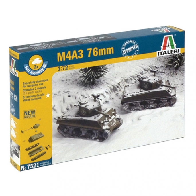 Chars M4A3 76mm (x2) - ITALERI 7521 - 1/72