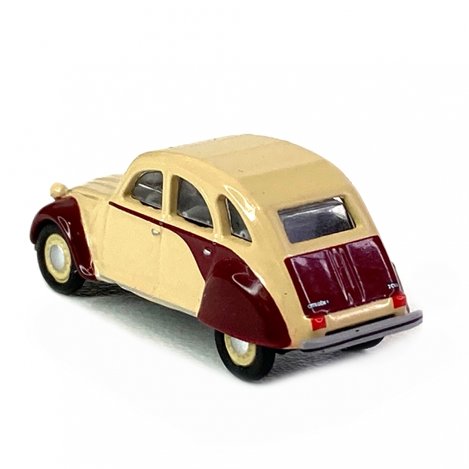 Citroën 2CV, 2 couleurs crème bordeaux  - SCHUCO 452665901 - HO 1/87