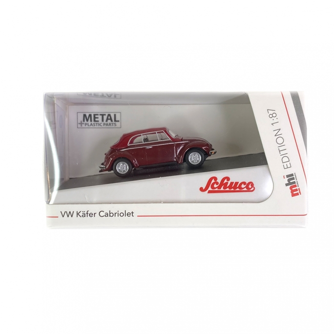 Volkswagen Käfer Cabriolet Bordeaux  - SCHUCO 452665908 - HO 1/87