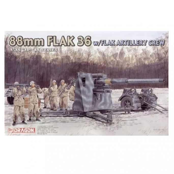 Canon FlaK 36 88mm et soldats - DRAGON 6260 - 1/35