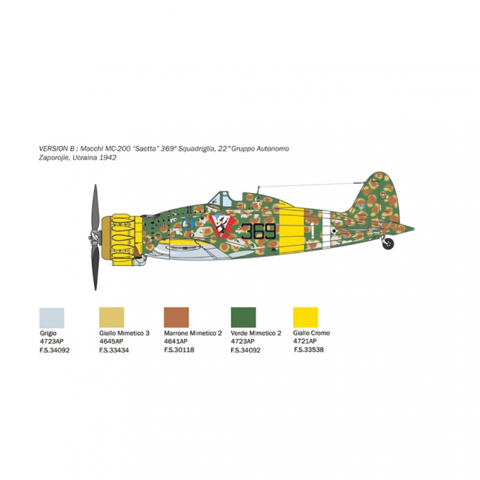 Avion de chasse MC.200 Foudre / Saetta - ITALERI 2815 - 1/48