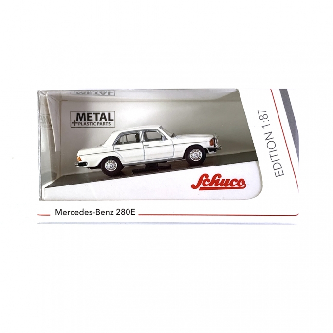 Mercedes 280E Blanche - SCHUCO 452662600 - HO 1/87