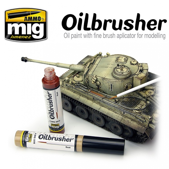 Peintures à l'huile OILBRUSHER Noir 10 ml - AMMO 3500