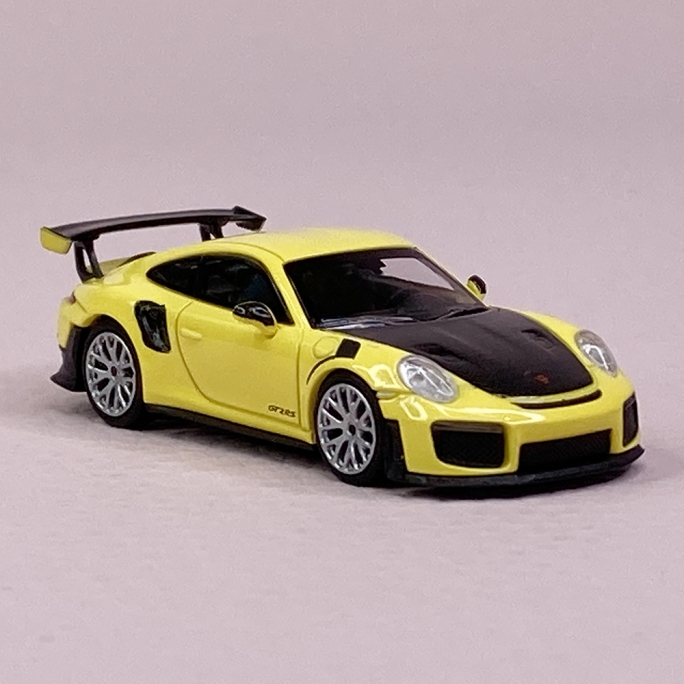 Porsche 911 GT2 RS 2018 Jaune Carbone - MINICHAMPS 870 068124 - HO 1/87