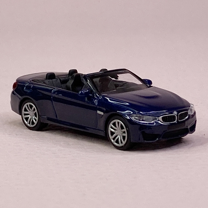 BMW M4 Cabriolet 2015, Bleu métal - MINICHAMPS 870 027232 - HO 1/87