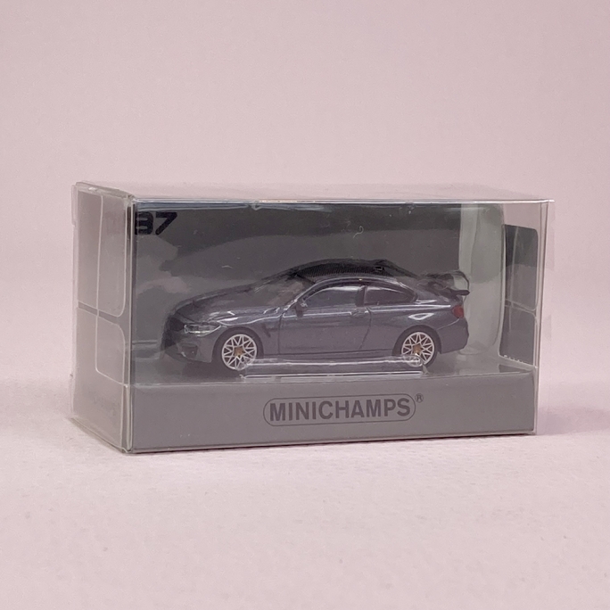 BMW M4 GTS 2016 Gris métallisé - MINICHAMPS 870 027107 - HO 1/87