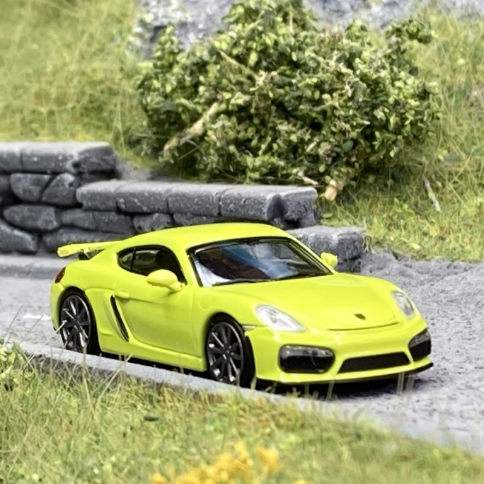 Porsche Cayman GT4 2016 Vert Pomme - MINICHAMPS 870 066122 - HO 1/87