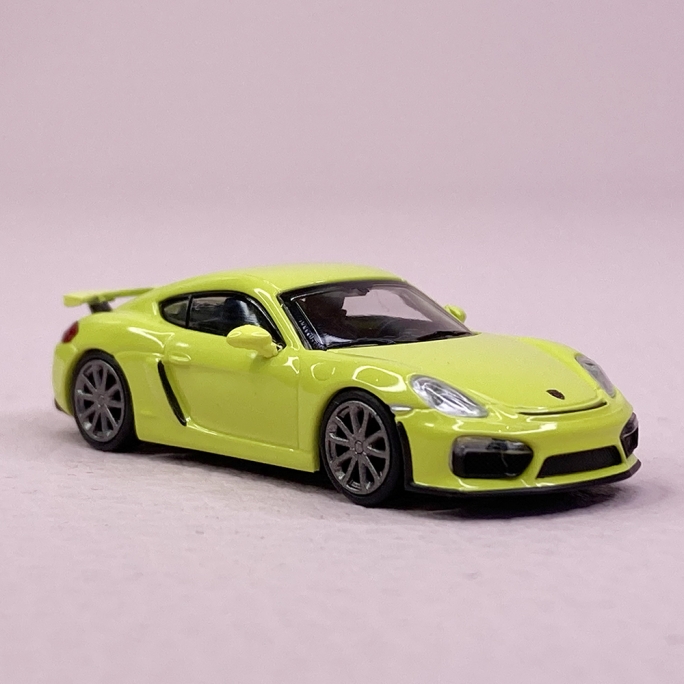 Porsche Cayman GT4 2016 Vert Pomme - MINICHAMPS 870 066122 - HO 1/87