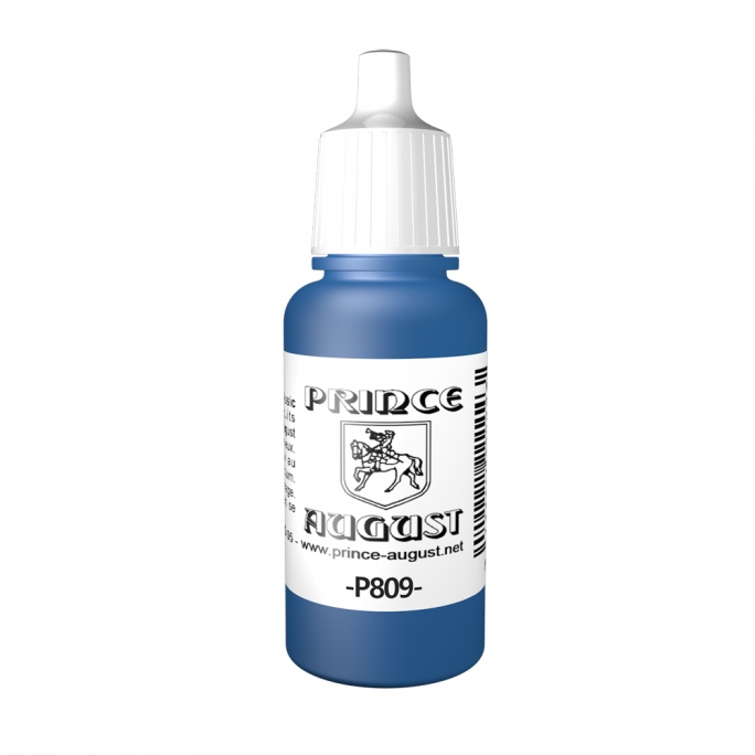 Peinture Acrylique, 17ml, Bleu Roi - PRINCE AUGUST P809