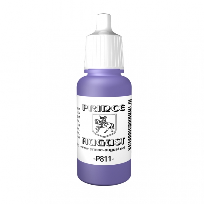 Peinture Acrylique, 17ml, Violet Bleuté - PRINCE AUGUST P811