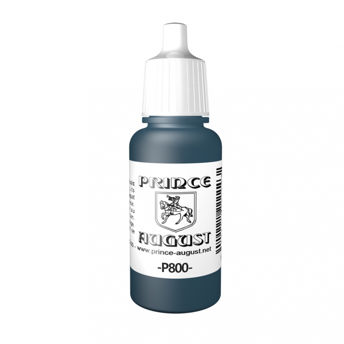 Peinture Acrylique, 17ml, Gunmetal Bleu - PRINCE AUGUST P800