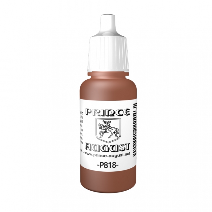 Peinture Acrylique, 17ml, Cuir Rouge - PRINCE AUGUST P818