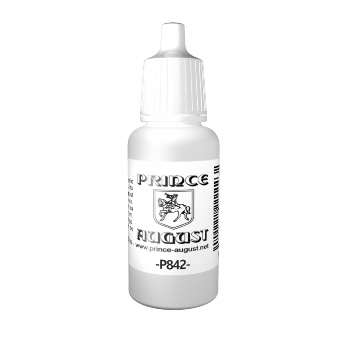 Peinture Acrylique, 17ml, Blanc Brillant - PRINCE AUGUST P842