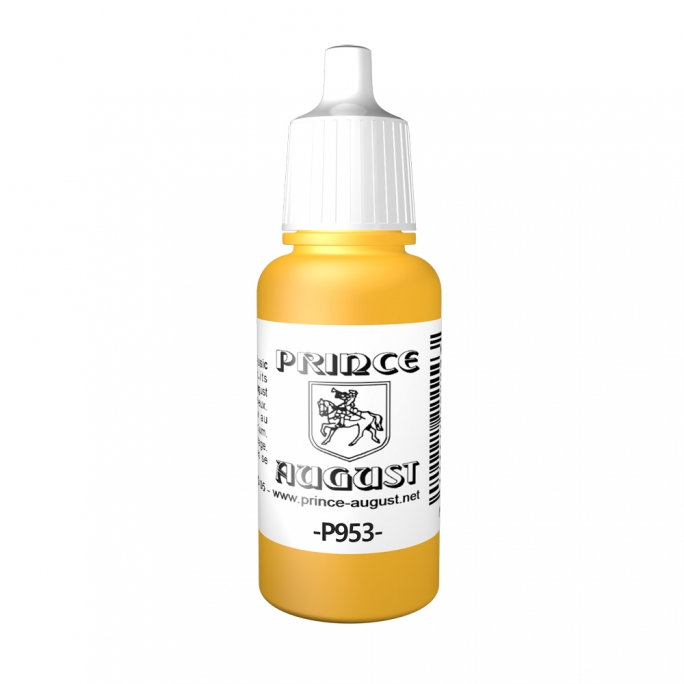 Peinture Acrylique, 17ml, Jaune Mat - PRINCE AUGUST P953