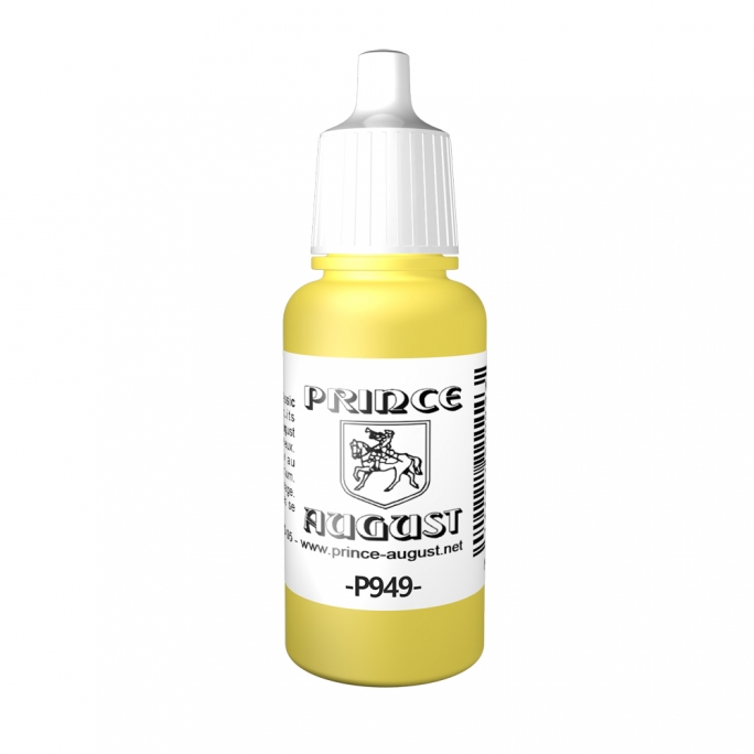 Peinture Acrylique, 17ml, Jaune Clair - PRINCE AUGUST P949