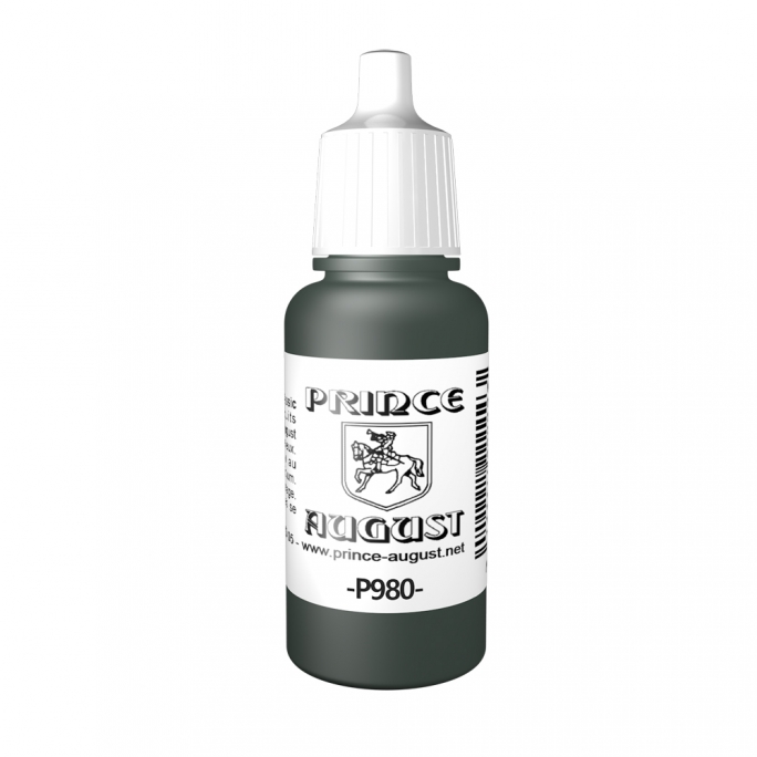 Peinture Acrylique, 17ml, Vert Noir – Emp. Russe Chasseur - PRINCE AUGUST P980