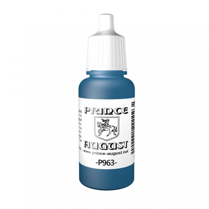 Peinture Acrylique, 17ml, Bleu Moyen - PRINCE AUGUST P963