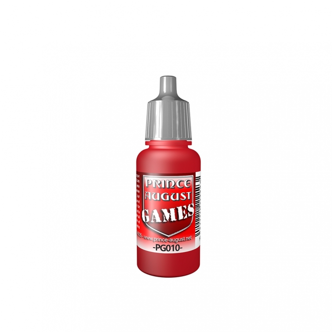 Peinture Acrylique, 17ml, Rouge sang - PRINCE AUGUST PG010