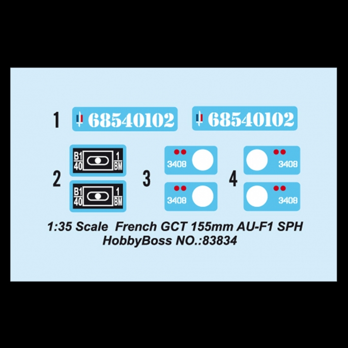 Char Français GCT 155mm AU-F1 SPH - HOBBYBOSS 83834 - 1/35