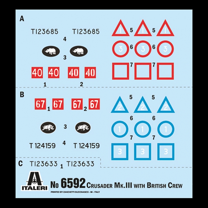 Char Crusader Mk III, équipage britannique - ITALERI 6592 - 1/35