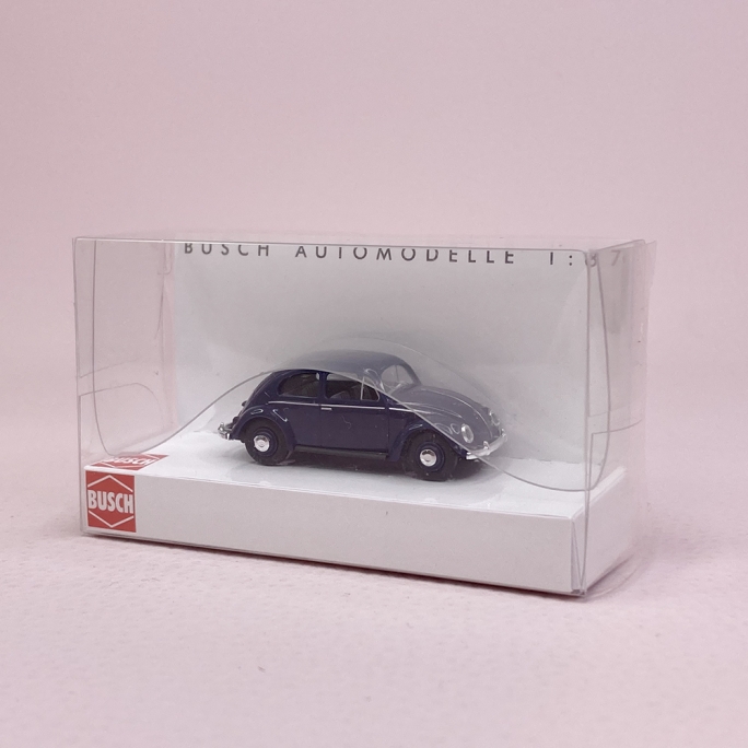 Volkswagen Coccinelle Split 1952 Bleu Foncé - BUSCH 52903 - HO 1/87