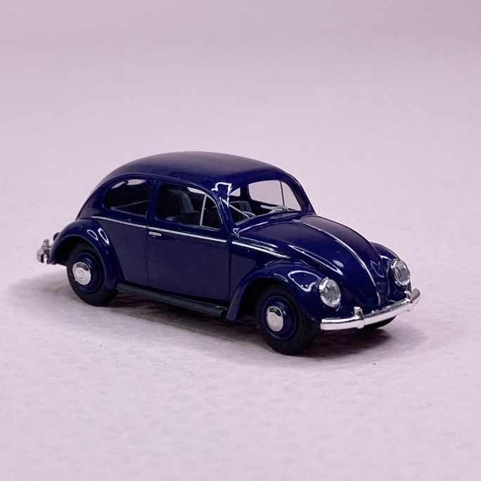 Volkswagen Coccinelle Split 1952 Bleu Foncé - BUSCH 52903 - HO 1/87