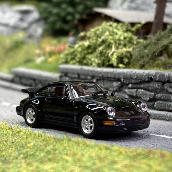 Porsche 964 Turbo Noir - MINICHAMPS 870 069104 - HO 1/87