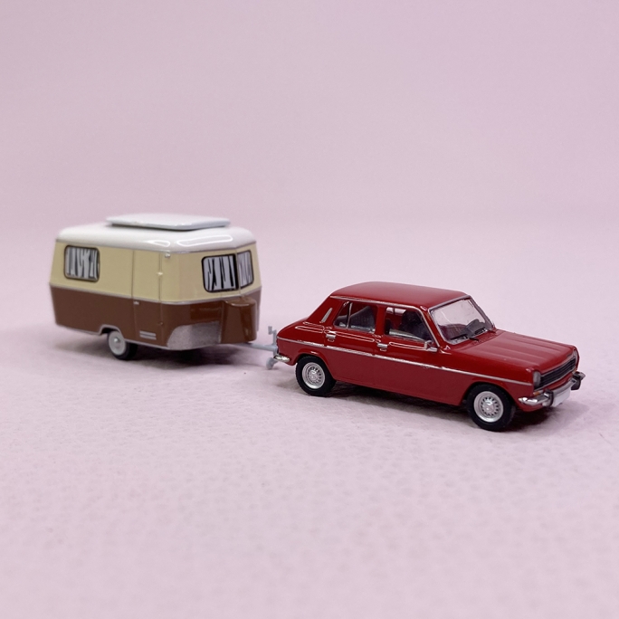 Simca 1100 + Caravane Eriba - PCX87 - BREKINA / SAI 3479 - HO 1/87