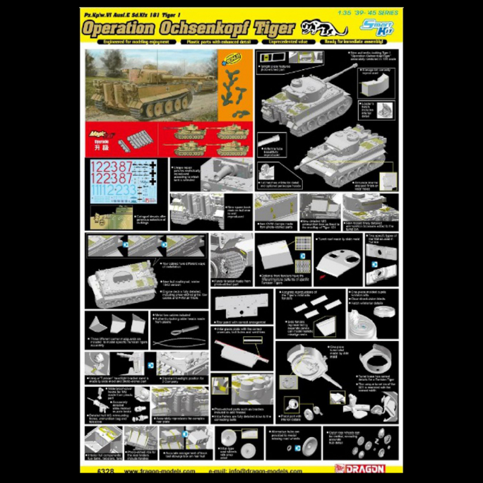 Char Tiger 1, Pz.Kpfw Ausf.E Sd.Kfz 181 - DRAGON 6328 - 1/35