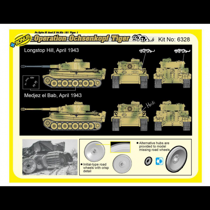 Char Tiger 1, Pz.Kpfw Ausf.E Sd.Kfz 181 - DRAGON 6328 - 1/35