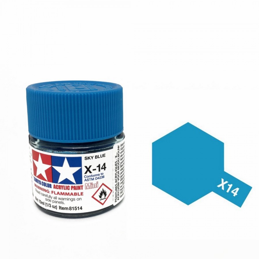 Bleu ciel brillant pot de 10ml-TAMIYA X14