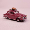 Simca Aronde 1957, rouge framboise, galerie et valises - SAI 1741 - HO 1/87