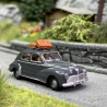 Peugeot 203 gris anthracite, personnages, galerie et valises - SAI 1721 - HO 1/87