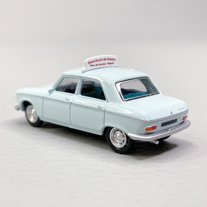 Peugeot 204 Bleu Pastel, Auto Ecole - SAI 6263 - HO 1/87