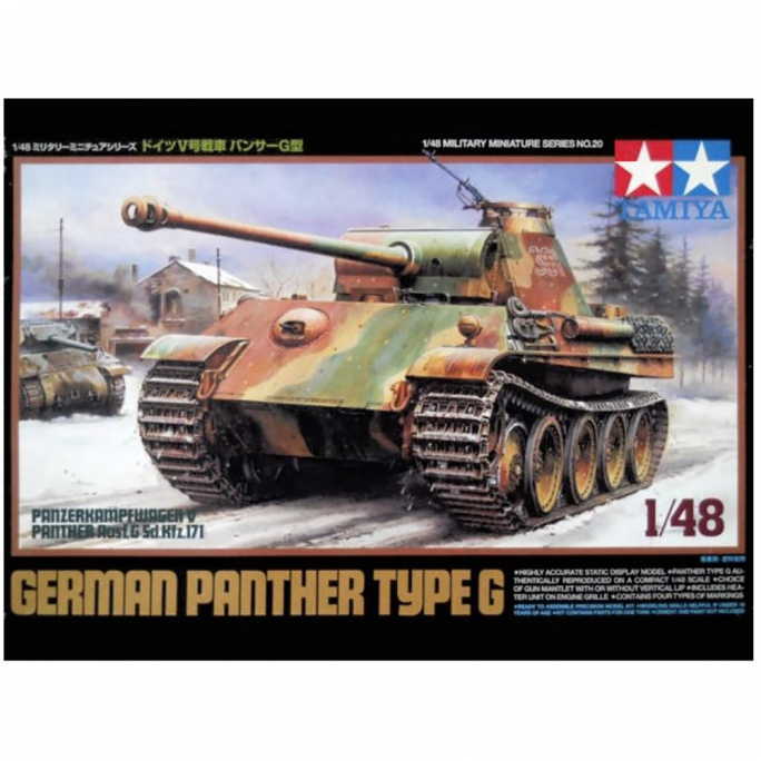 Tank Allemand Panther type G - 1/48 - TAMIYA 32520